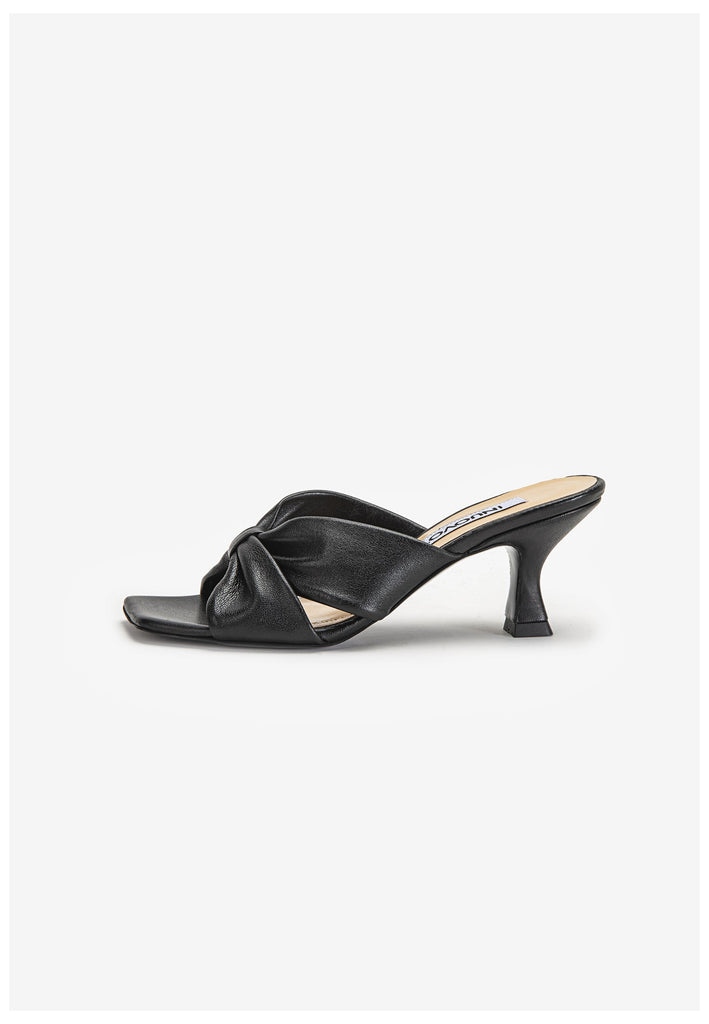 Inuovo Pantoletten Leder Schwarz - surf4shoes