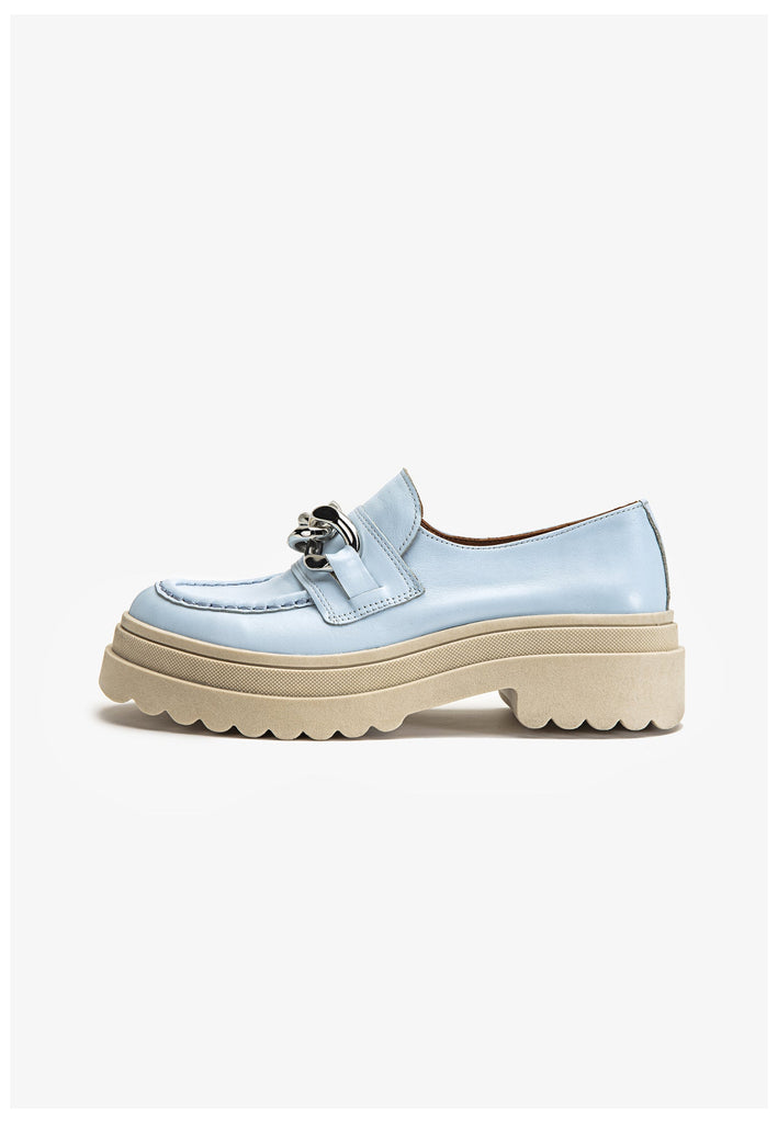 Inuovo Slipper Leder Hellblau - surf4shoes