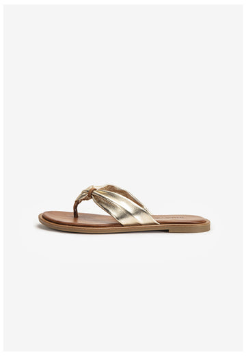 Inuovo Zehensteg Leder Gold - surf4shoes
