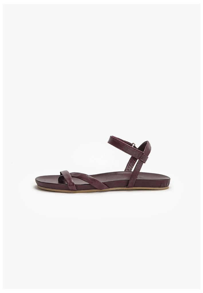 Inuovo Sandalen Leder Dunkelrot - surf4shoes