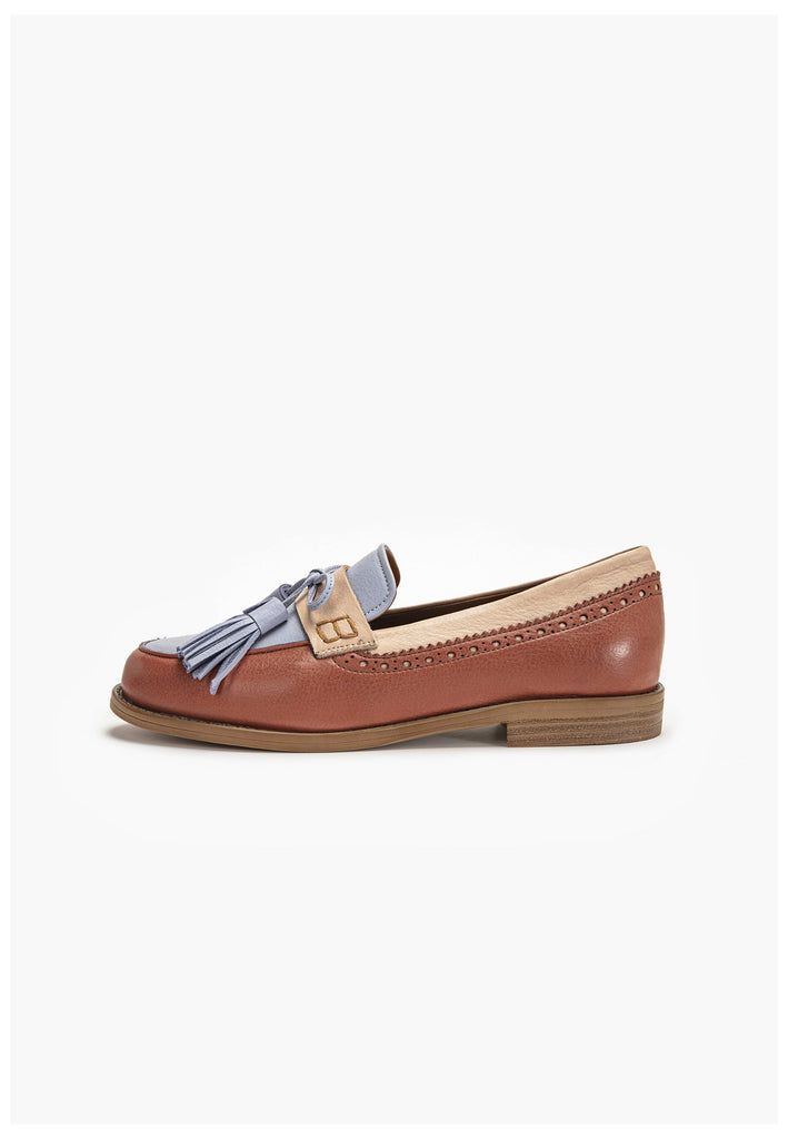 Inuovo Slipper Leder Hellblau - surf4shoes