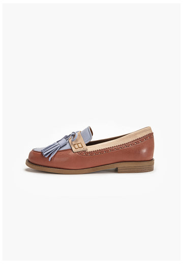 Inuovo Slipper Leder Hellblau - surf4shoes