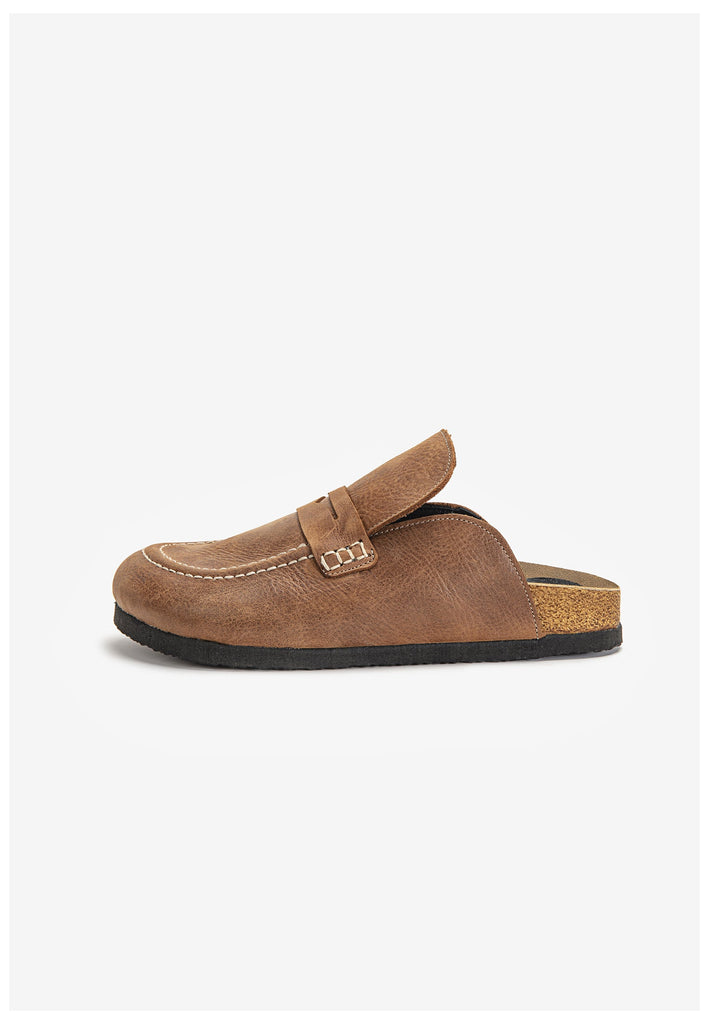 Inuovo Pantoletten Leder Tan - surf4shoes