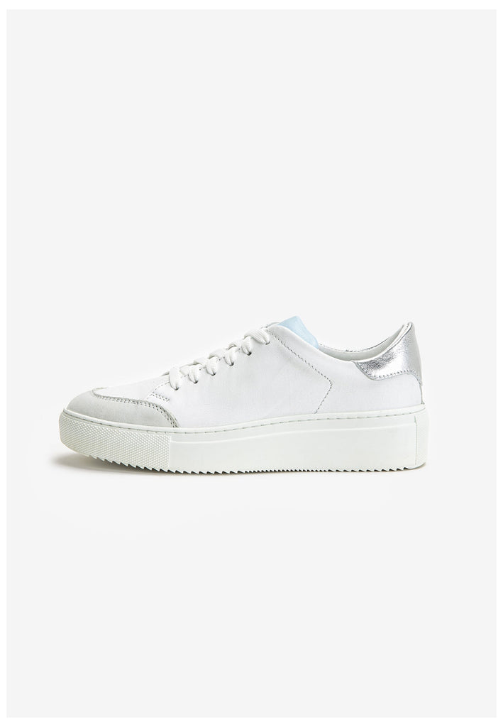 Inuovo Sneaker Leder Weiß/Blau - surf4shoes