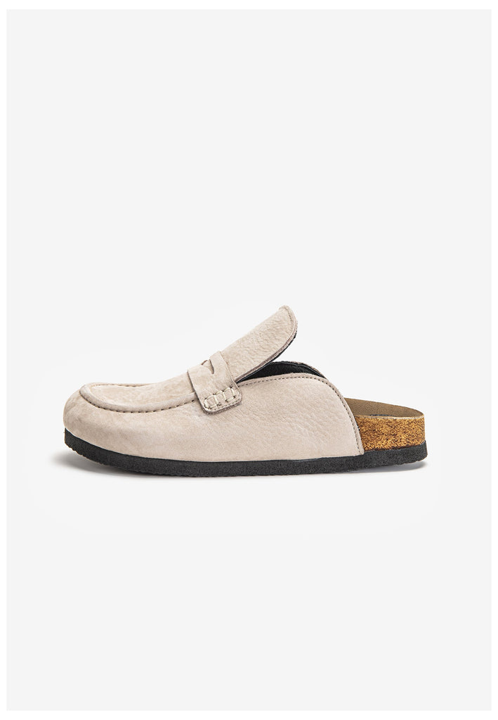 Inuovo Pantoletten Leder Silber/Grau - surf4shoes