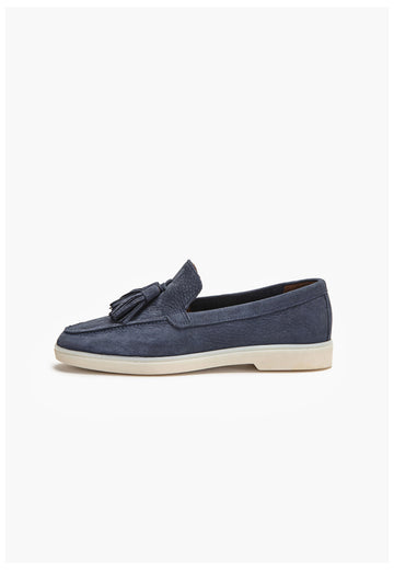 Inuovo Slipper Leder Dunkelblau - surf4shoes