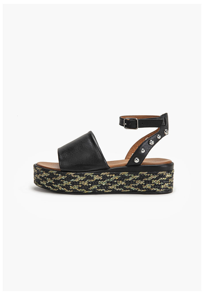 Inuovo Sandalen Leder Schwarz - surf4shoes