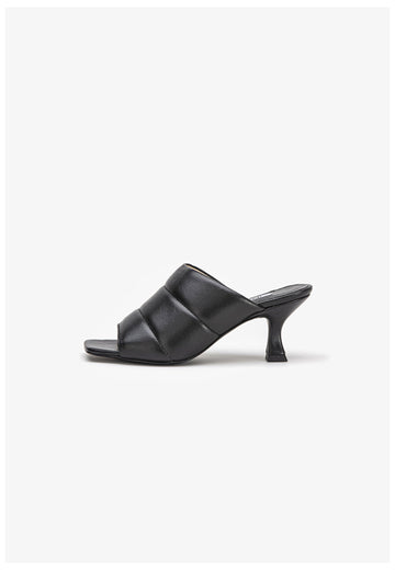 Inuovo Pantoletten Leder Schwarz - surf4shoes