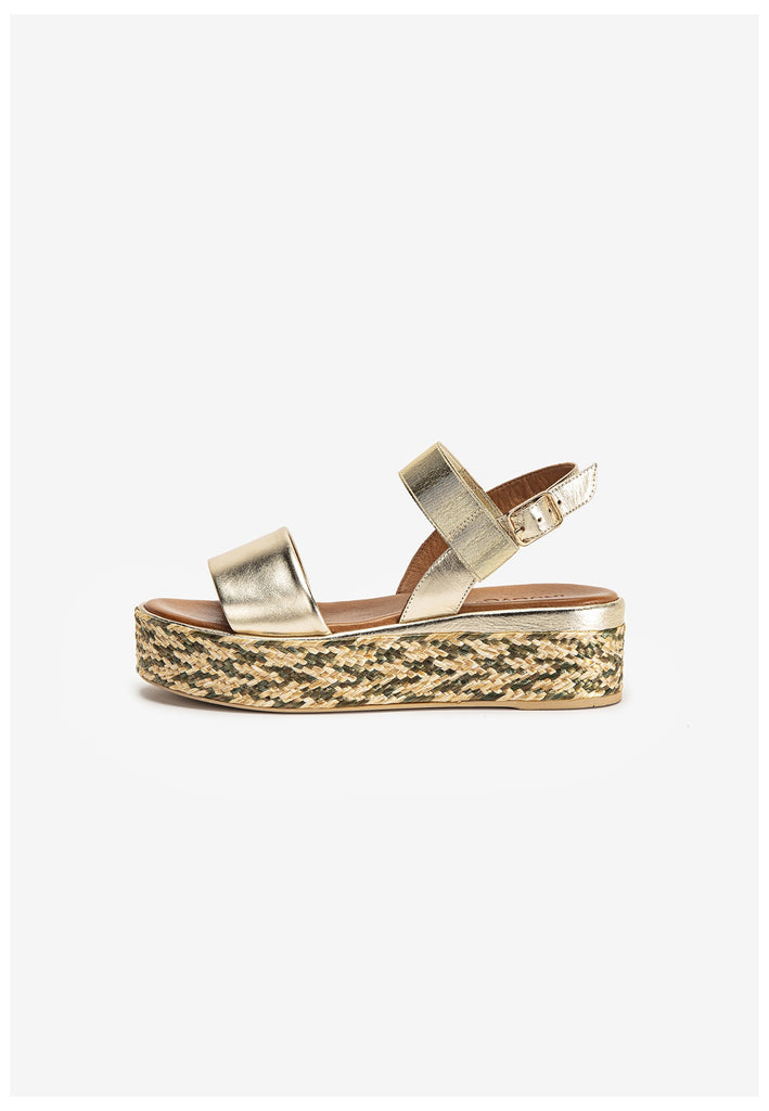 Inuovo Sandalen Leder/Textil Gold - surf4shoes