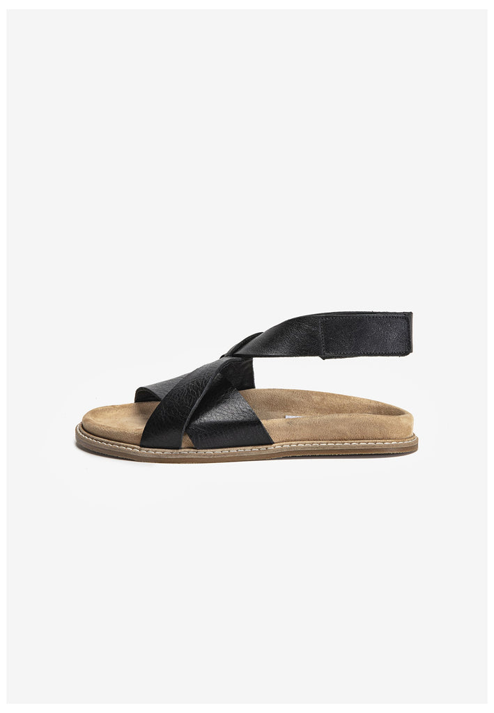 Inuovo Sandalen Leder Schwarz - surf4shoes