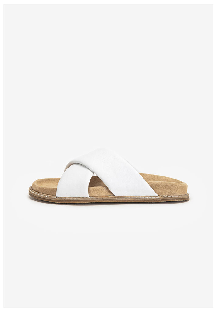 Inuovo Pantoletten Leder Weiß - surf4shoes