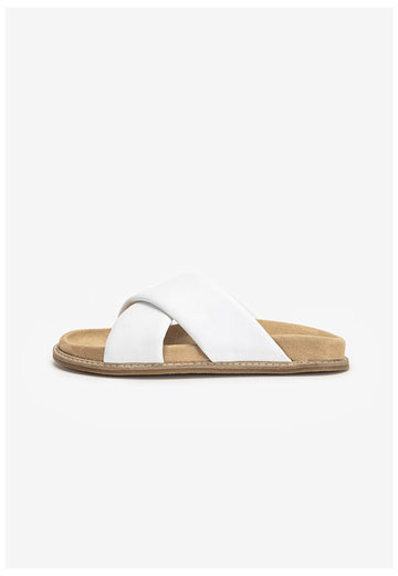 Inuovo Pantoletten Leder Weiß - surf4shoes