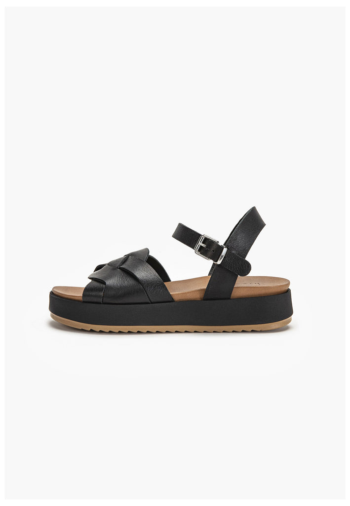 Inuovo Sandalen Leder Schwarz - surf4shoes