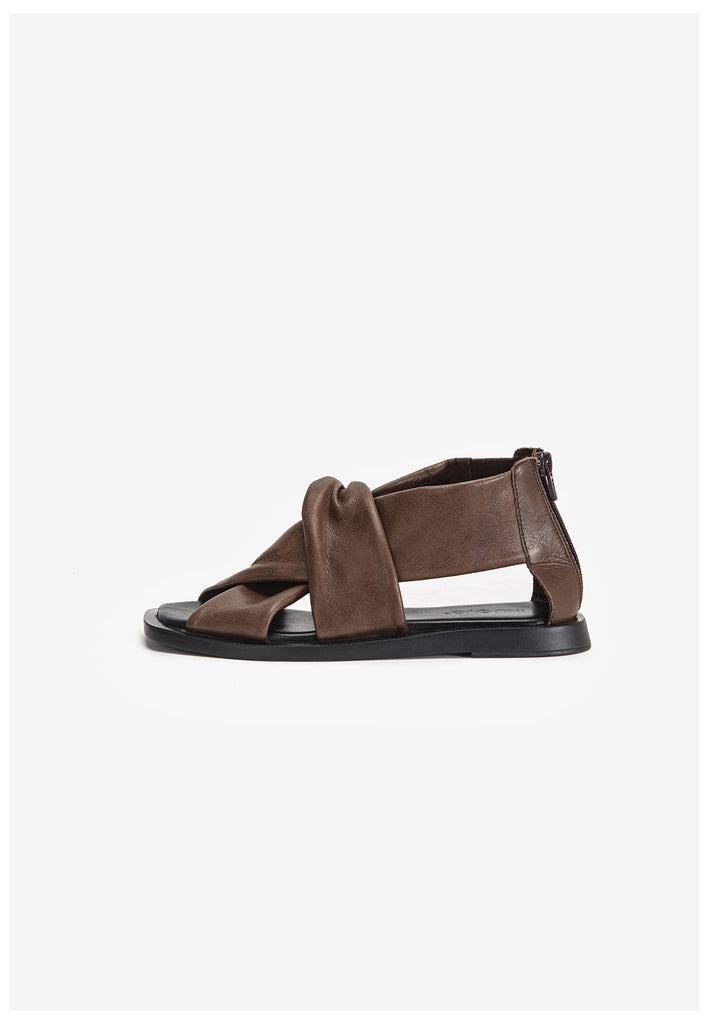 Inuovo Sandalen Leder Dunkelbraun - surf4shoes