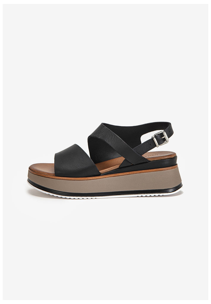 Inuovo Sandalen Leder Schwarz - surf4shoes
