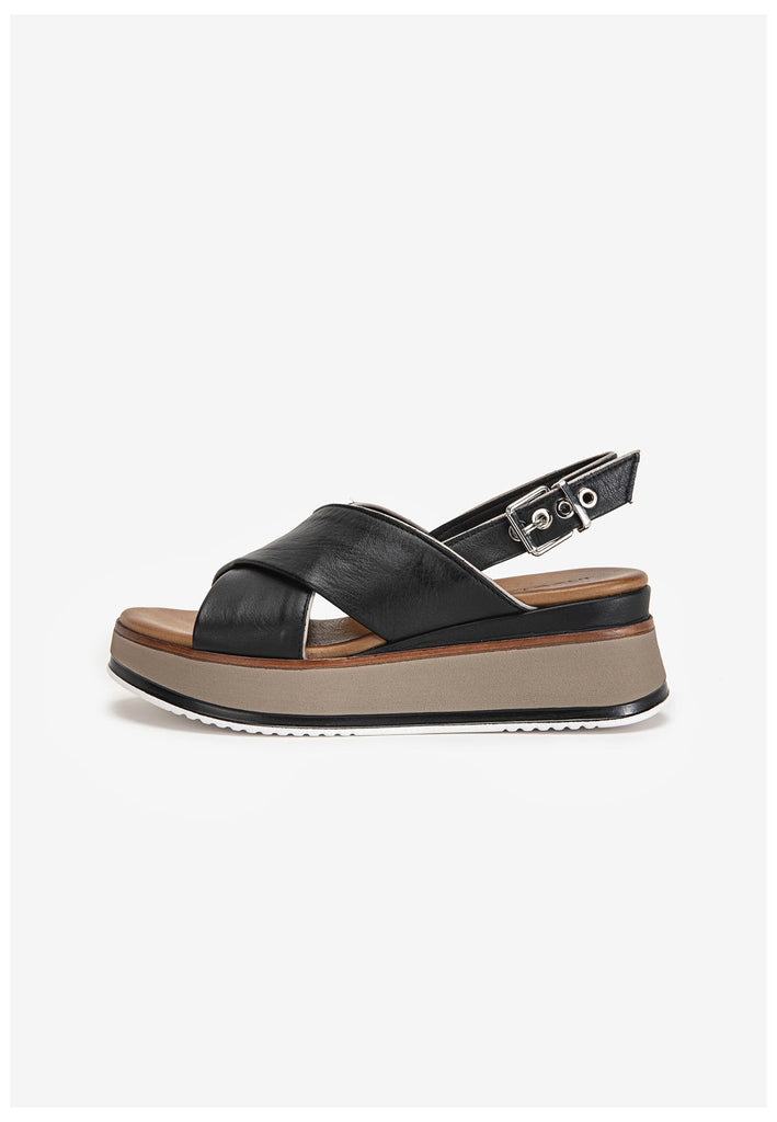 Inuovo Sandalen Leder Schwarz - surf4shoes
