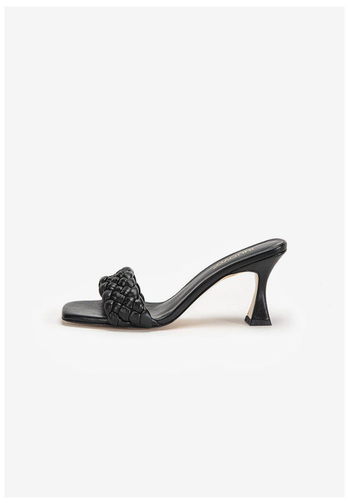 Inuovo Pantoletten Leder Schwarz - surf4shoes