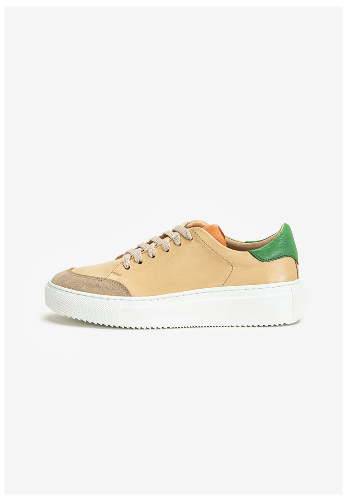 Inuovo Sneaker Leder Beige/Orange - surf4shoes