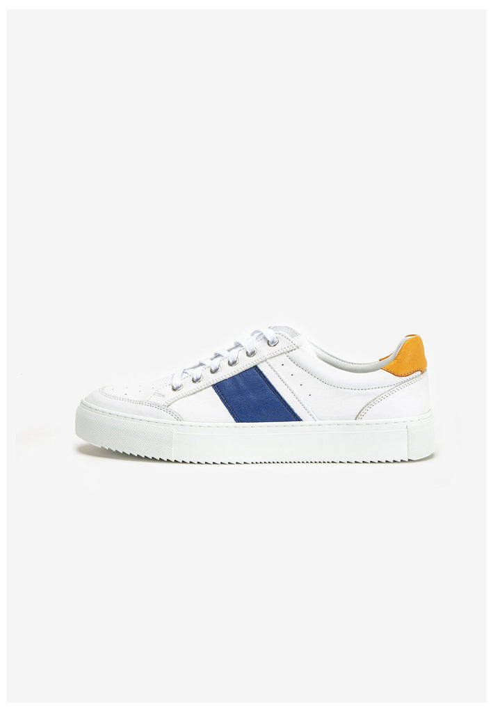 Inuovo Sneaker Leder Weiß/Blau - surf4shoes