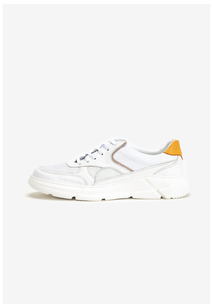 Inuovo Sneaker Leder Weiß/Orange - surf4shoes