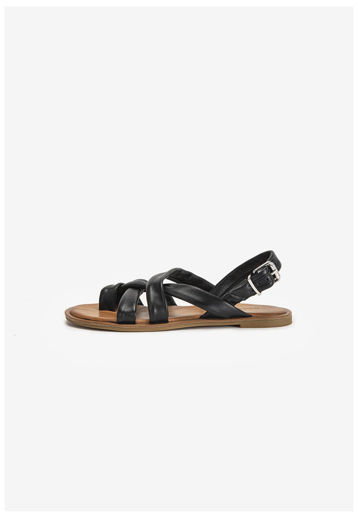 Inuovo Sandalen Leder Schwarz/Beige - surf4shoes