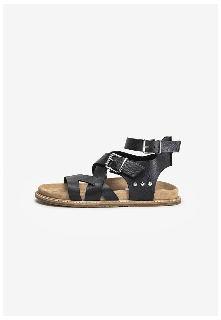 Inuovo Sandalen Leder Schwarz - surf4shoes