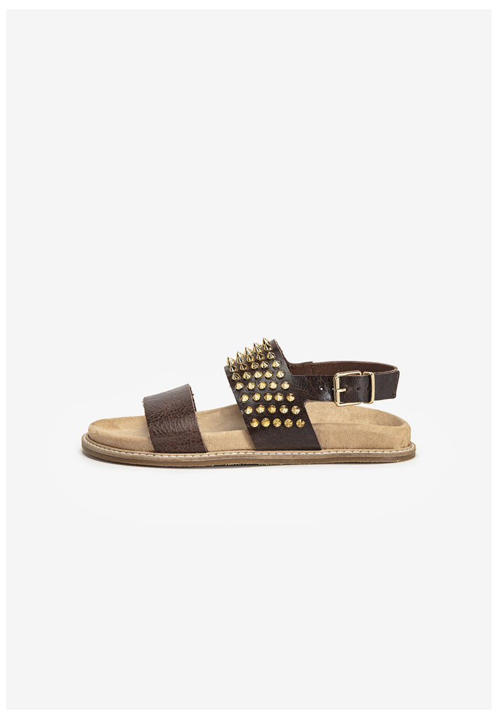 Inuovo Sandalen Leder Dunkelbraun - surf4shoes
