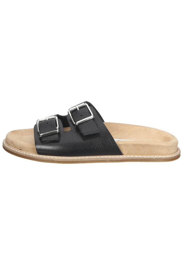 Inuovo Pantoletten Leder Schwarz - surf4shoes