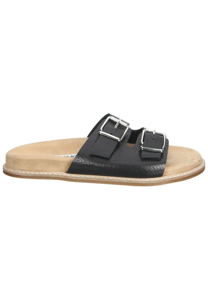 Inuovo Pantoletten Leder Schwarz - surf4shoes