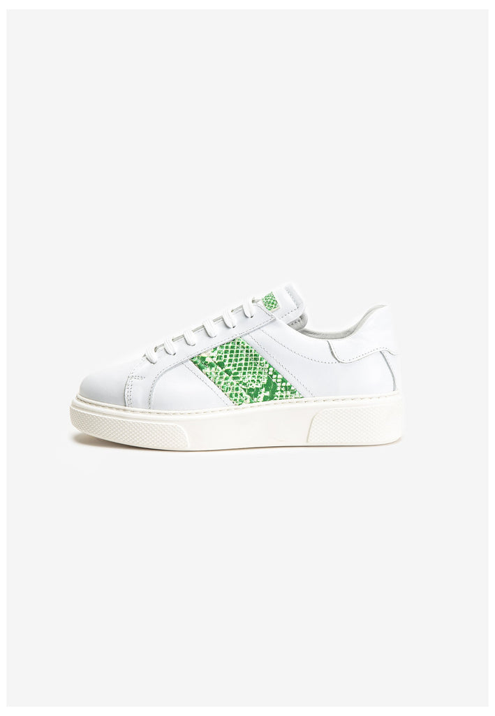 Inuovo Sneaker Leder Weiß/Grün - surf4shoes