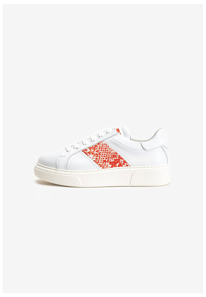 Inuovo Sneaker Leder Weiß/Rot - surf4shoes