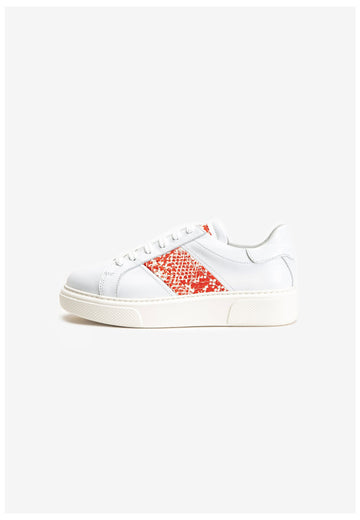 Inuovo Sneaker Leder Weiß/Rot - surf4shoes