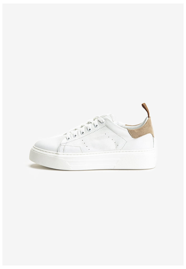 Inuovo Sneaker Leder Weiß/Beige - surf4shoes