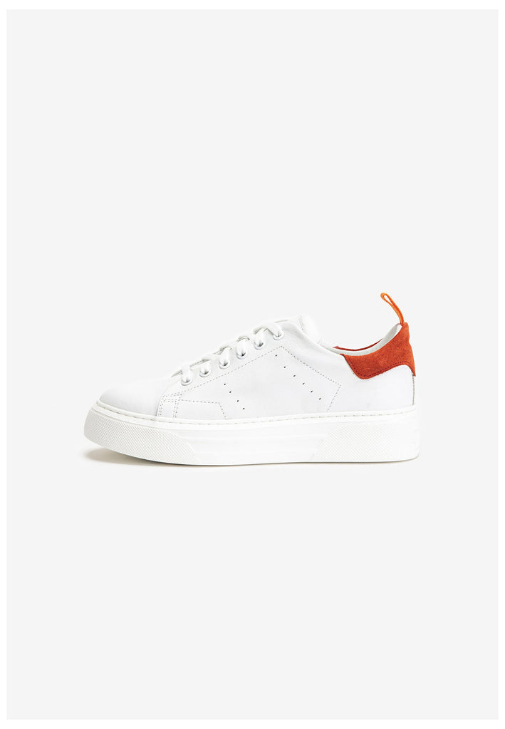 Inuovo Sneaker Leder Weiß/Orange - surf4shoes