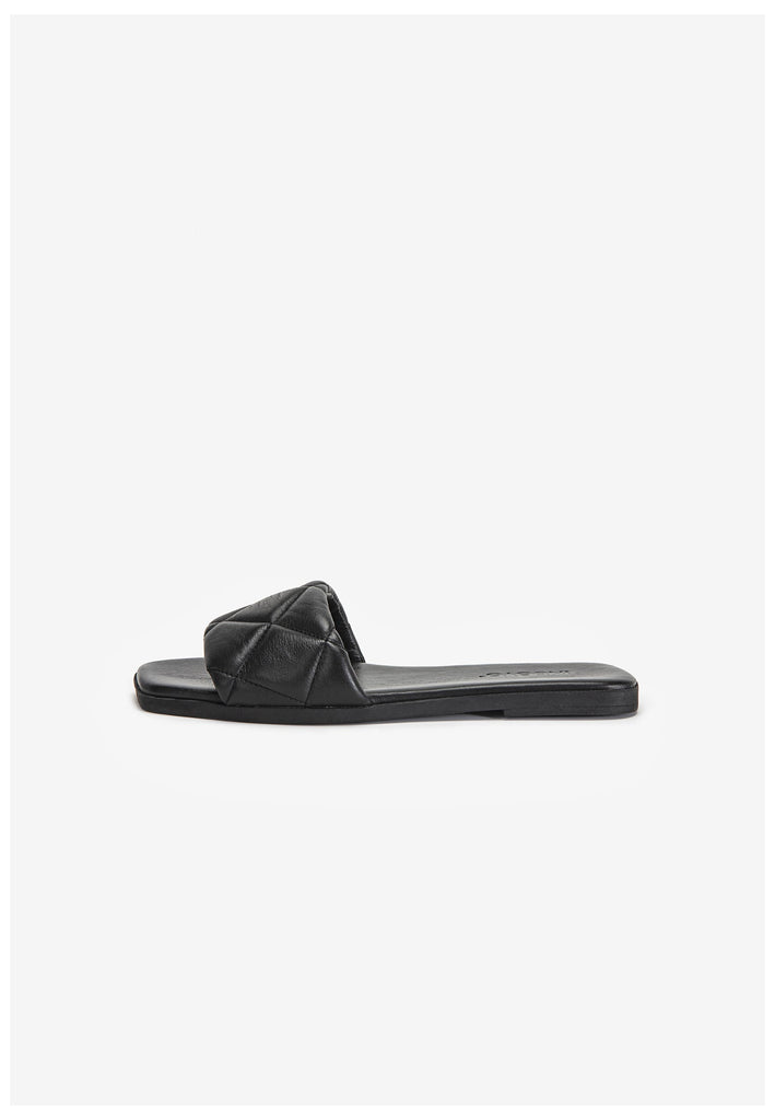 Inuovo Pantoletten Leder Schwarz - surf4shoes