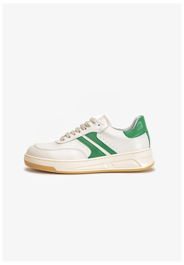 Inuovo Sneaker Leder Weiß/Grün - surf4shoes