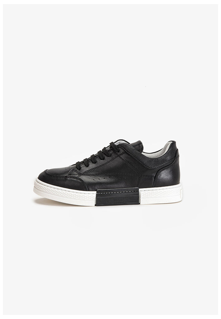 Inuovo Sneaker Leder Schwarz - surf4shoes
