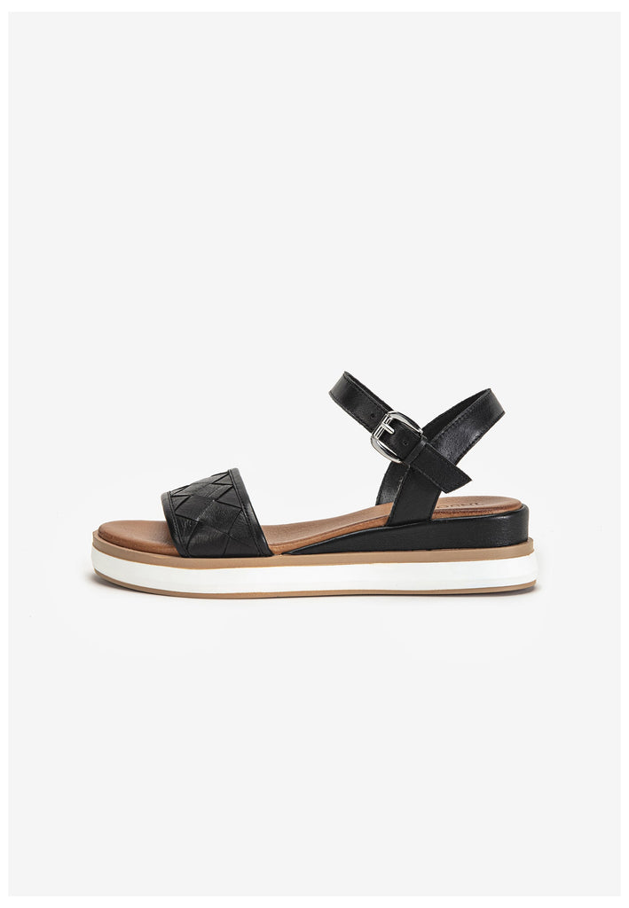 Inuovo Sandalen Leder Schwarz - surf4shoes