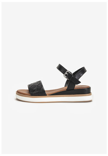 Inuovo Sandalen Leder Schwarz - surf4shoes