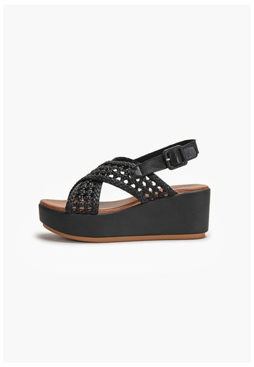 Inuovo Sandalen Leder Schwarz - surf4shoes