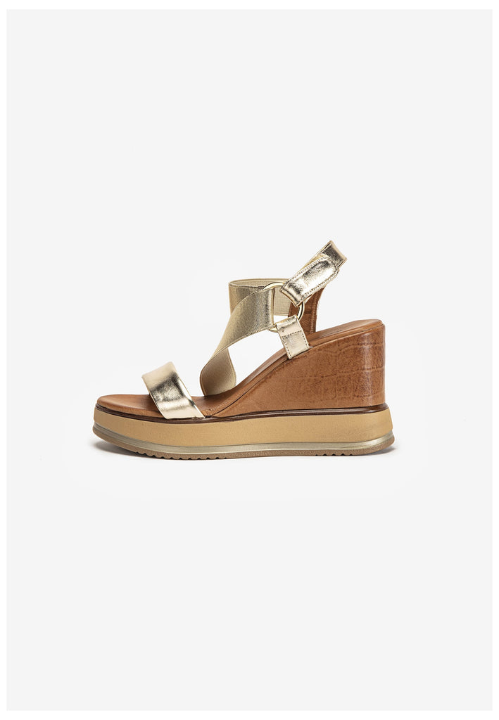 Inuovo Sandalen Leder/Textil Gold - surf4shoes