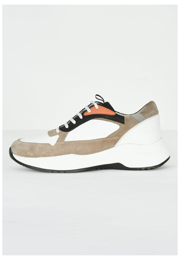 Inuovo Sneaker Leder Weiß/Braun - surf4shoes