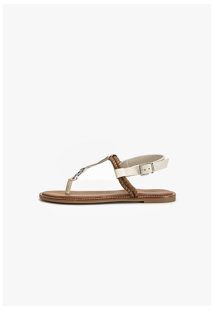 Inuovo Sandalen Leder/Textil Beige/Braun - surf4shoes