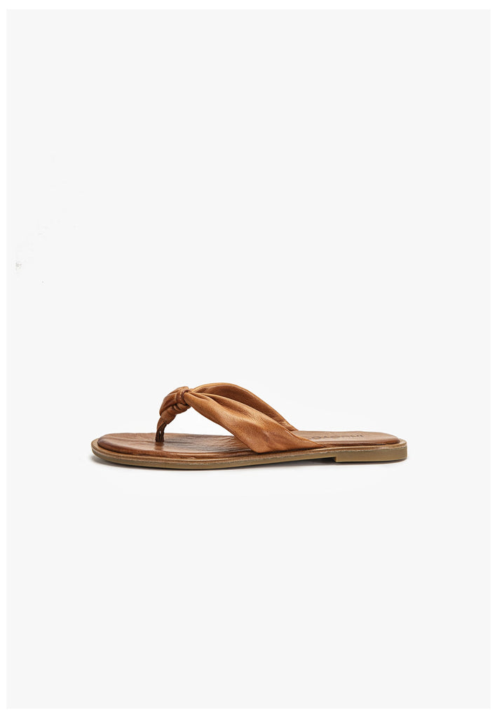 Inuovo Pantoletten Leder Mittelbraun - surf4shoes