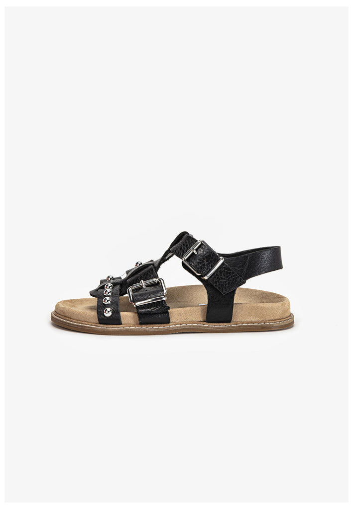 Inuovo Sandalen Leder Schwarz - surf4shoes