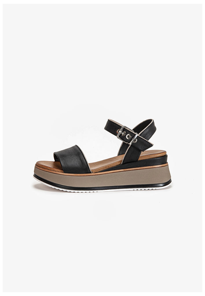 Inuovo Sandalen Leder Schwarz - surf4shoes