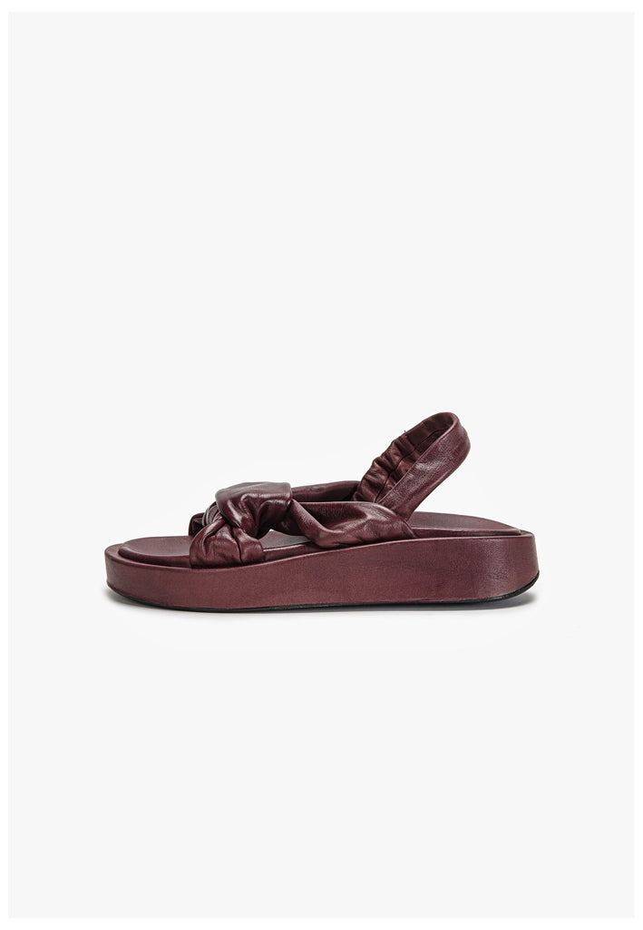 Inuovo Sandalen Leder Dunkelrot - surf4shoes