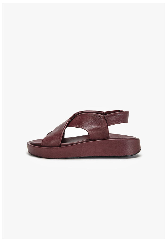 Inuovo Sandalen Leder Dunkelrot - surf4shoes
