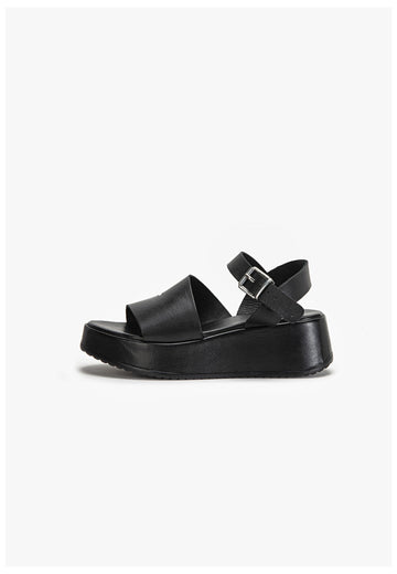 Inuovo Sandalen Leder Schwarz - surf4shoes