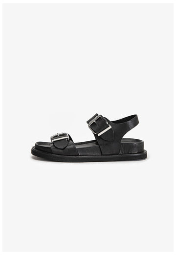 Inuovo Sandalen Leder Schwarz - surf4shoes